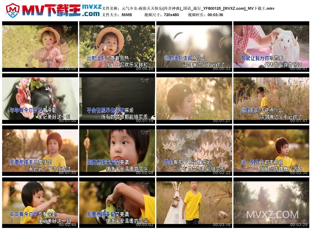 元气少女-祝你天天快乐(抖音神曲)_国语_流行_YF800125